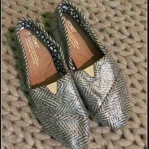 Toms Classic Herringbone Silver/Grey Shoe